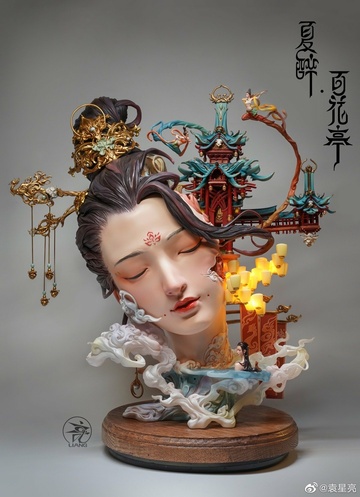 Four Seasons Magic City [214638] (Summer Drunk Baihua Pavilion), Original Character, Individual Sculptor, Pre-Painted